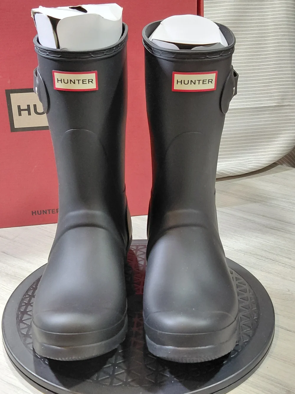 NEW Hunter Womens Black Original Short Waterproof Rain Boots SIZE 10